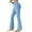 Blue, variant on Yubnlvae Comfy Wide Leg Flare Pants for Women - Elastic Waist Gym, Travel, Yoga Joggers (Stretchy, High-Rise Pockets) Black XXL