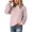 Pink, variant on women's sweaters Women's Casual Knit Pullover Sweater - Soft Yarn Round Neck Long Sleeve Tops for Cozy Daily Wear - Comfortable Loose Fit Autumn Winter Fashion Style