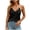 ❧402-Black, variant on Women's Summer Solid Color V Neck Pineapple Lace Trim Adjustable Sleeveless Camisole Top Soft Breathable