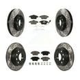 thumbnail image 1 of Transit Auto Front Rear Coated Drilled Slotted Disc Brake Rotors and Ceramic Pads Kit for Car 2017-2018 Volkswagen Jetta 1.8L 1.4L with 272mm Diameter Rotor KDC-100299, 1 of 11