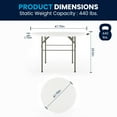 thumbnail image 5 of Emma + Oliver 4' Round Plastic Event Folding Table with Carrying Handle, White, 5 of 8