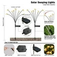 thumbnail image 2 of FRCOLOR Solar Powered Garden Decorative Lights with Delicate Bee Design for Lawn and Yard Decoration Black 8 Bulbs, 2 of 8