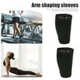 thumbnail image 3 of Unique Bargains 1 Pair Arm Slimming Sleeves Fat Burning Arm Shapers Light weight Polyester L/XL Size Black Silver Tone, 3 of 6