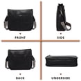 thumbnail image 5 of Bolsos cruzados de piel vegano AUYOCO A-black con correa de guitarra 12.2 x 3.94 x 10.63, 5 of 5
