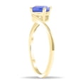 thumbnail image 3 of SZUL Women's Solitaire Square Shaped Tanzanite Wave Ring in 10K Yellow Gold, 3 of 5