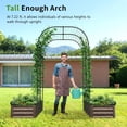 thumbnail image 3 of Slsy Galvanized Raised Garden Bed with 87in Tall Garden Trellis Metal Plant Support Trellis Archway for Vegetables Flowers Herbs,Wood Grain, 3 of 8