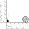 thumbnail image 3 of Gem Stone King 2.58 Ct Oval Black Sapphire White Diamond 10K Yellow Gold Pendant, 3 of 5