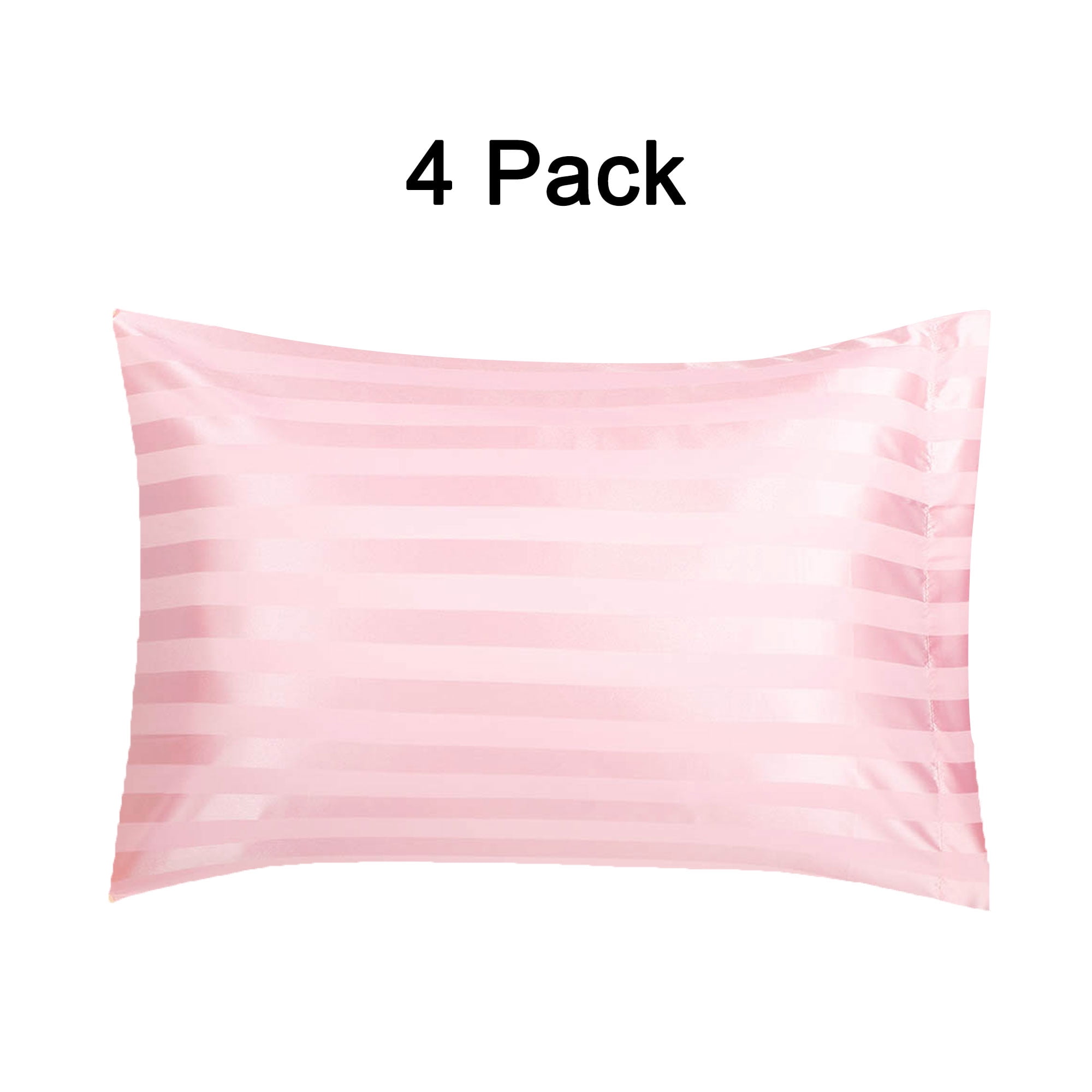 4 Pack Silky Satin Pillowcases, Pillow Case Covers for Hair and Skin