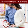 thumbnail image 6 of Novel Box Red Faux Leatherette Earring Box with Gold Trim for Jewelry Storage & Gift Presentation, 6 of 7