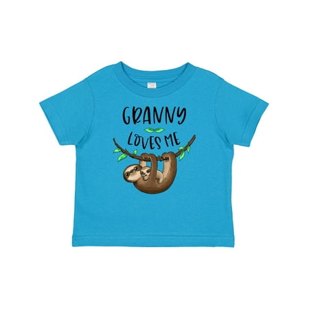 

Inktastic Granny Loves Me Cute Sloth and Baby Boys or Girls Baby T-Shirt