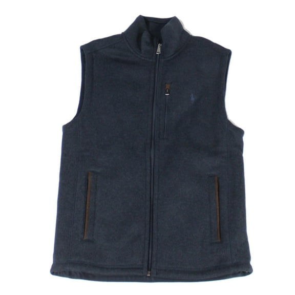 Ralph Lauren Men's Fleece Mock Neck Vest Blue Size S