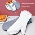 thumbnail image 6 of Silicone Oven Mitts Heat Resistant with Waterproof & Non-Slip Kitchen Mittens, Set of 2 Long Oven Gloves with Soft Cotton Lining for Baking Cooking Barbecue, 6 of 7
