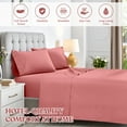 thumbnail image 7 of Superior 4-Piece 600 Thread Count Cotton Blend Deep Pocket Sheet Set, Full, Blush, 7 of 7