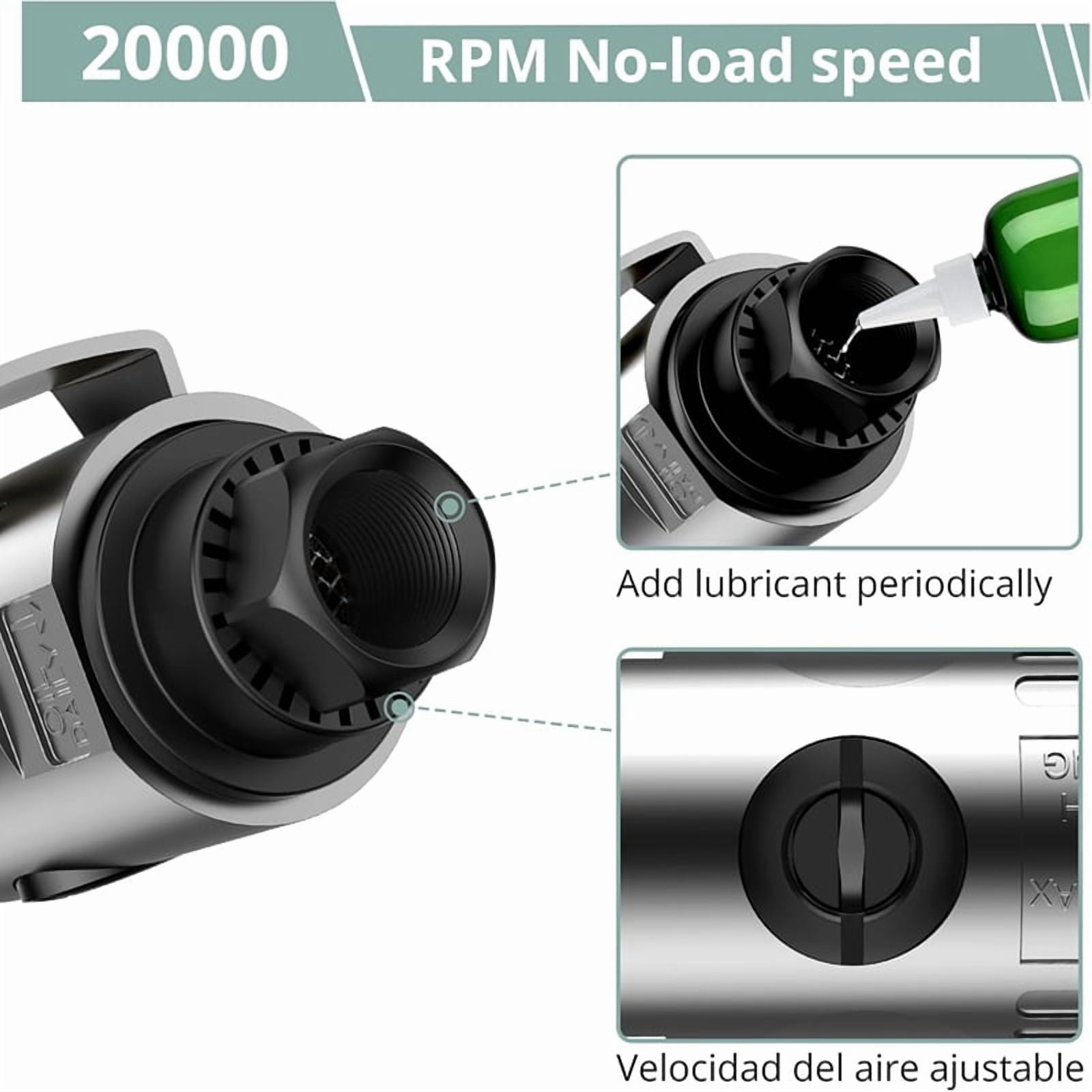 Angle Air Die Grinder, 90 Degree Heavy Duty 20,000 RPM Compressed Sander Polisher Tool for Contour Grinding, Polishing A1 set x angle grinder tool