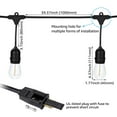 thumbnail image 3 of Outdoor lED Lights, LED Lights for Backyard, Waterproof String Lights, 15 Sockets, 16 Bulbs Included, 3 of 7
