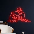 thumbnail image 2 of Handmadetneonsign Guitarist Neon Sign, Music Instrument Wall Art Decor, Guitar Shop Store Wall Decor, 2 of 5