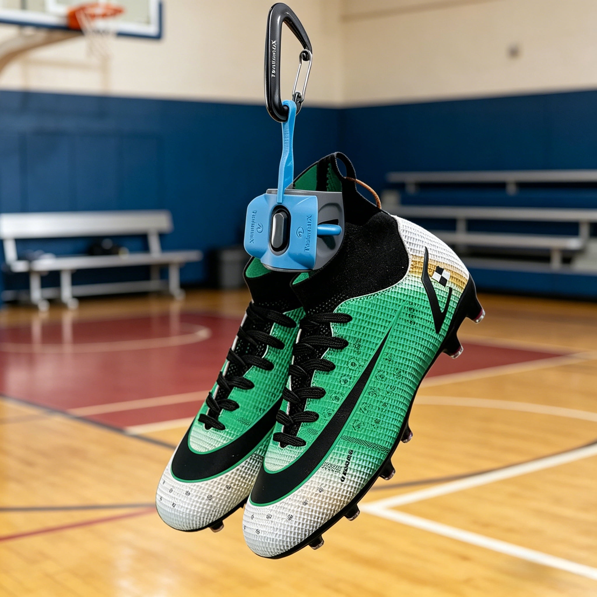 Footwear Clip and Shoe Bag Hang Extra Shoes Cleats Boots Gear on Bag Portable Sports Shoe Holder for Gym Backpack Travel Fits Sneakers Heels Sandals One Size