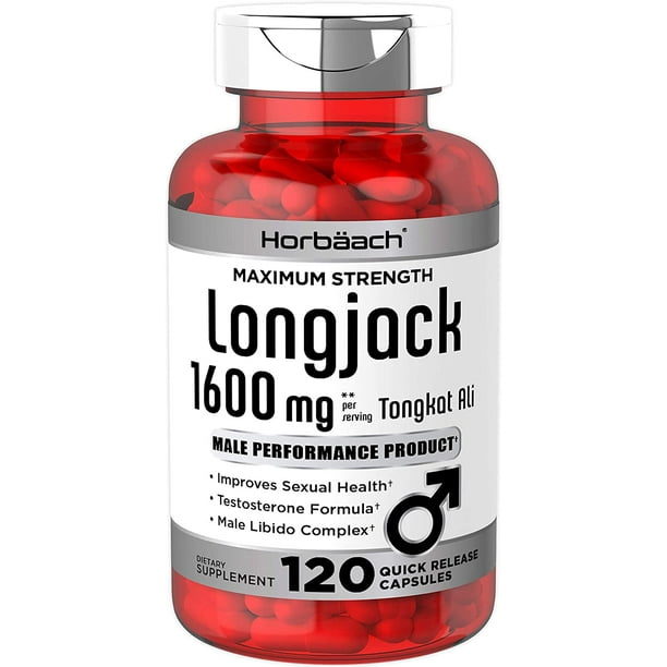 Longjack Tongkat Ali 1600 mg | 120 Capsules | Longifolia Root Extract ...