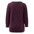 thumbnail image 4 of Vedolay Sweater for Womens 2023 Crew Neck Sweater Tops for Women Pullovers Purple,One Size, 4 of 5
