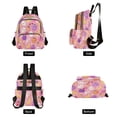 thumbnail image 2 of Fashion Quilted Backpack for Women Lightweight Travel Daypack Casual Bag for Shopping Travel Fruit and Little Ghosts S, 2 of 7
