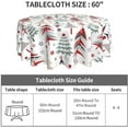 thumbnail image 3 of Merry Christmas Tablecloth 60 Inch Round Colorful Christmas Trees Table Cloth Washable Holiday Winter Table Cover for Kitchen Party Picnic Dinner Indoor Outdoor Decor, 3 of 6