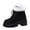 Black, variant on CAICJ98 Winter Boots for Women Casual Ankle Boots Flat with Cotton Short Boots Walking Cotton Shoes Snow Boots for Women (Black,Size 6.5)