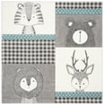 thumbnail image 2 of SAFAVIEH Carousel Kids Alphonse Animal Portraits Area Rug, Gray/Ivory, 6'7" x 6'7" Square, 2 of 10