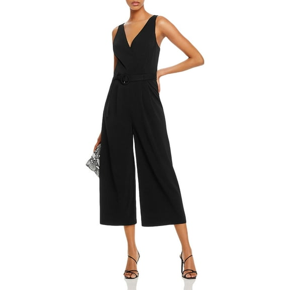 Aqua Womens Wide Leg Sleeveless Jumpsuit