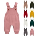 thumbnail image 2 of Yuanlook Baby Boys Girls Toddler Dungarees for Kids Knitted Baggy Pants, 2 of 7