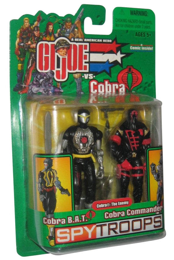 GI Joe vs Cobra Spy Troops Bat & Commander Action Figure Set