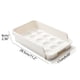 thumbnail image 3 of Contenedor Apilable para Huevos Frescos, de Gran Capacidad, para El Refrigerador, Organizador de Plástico Blanco., 3 of 7