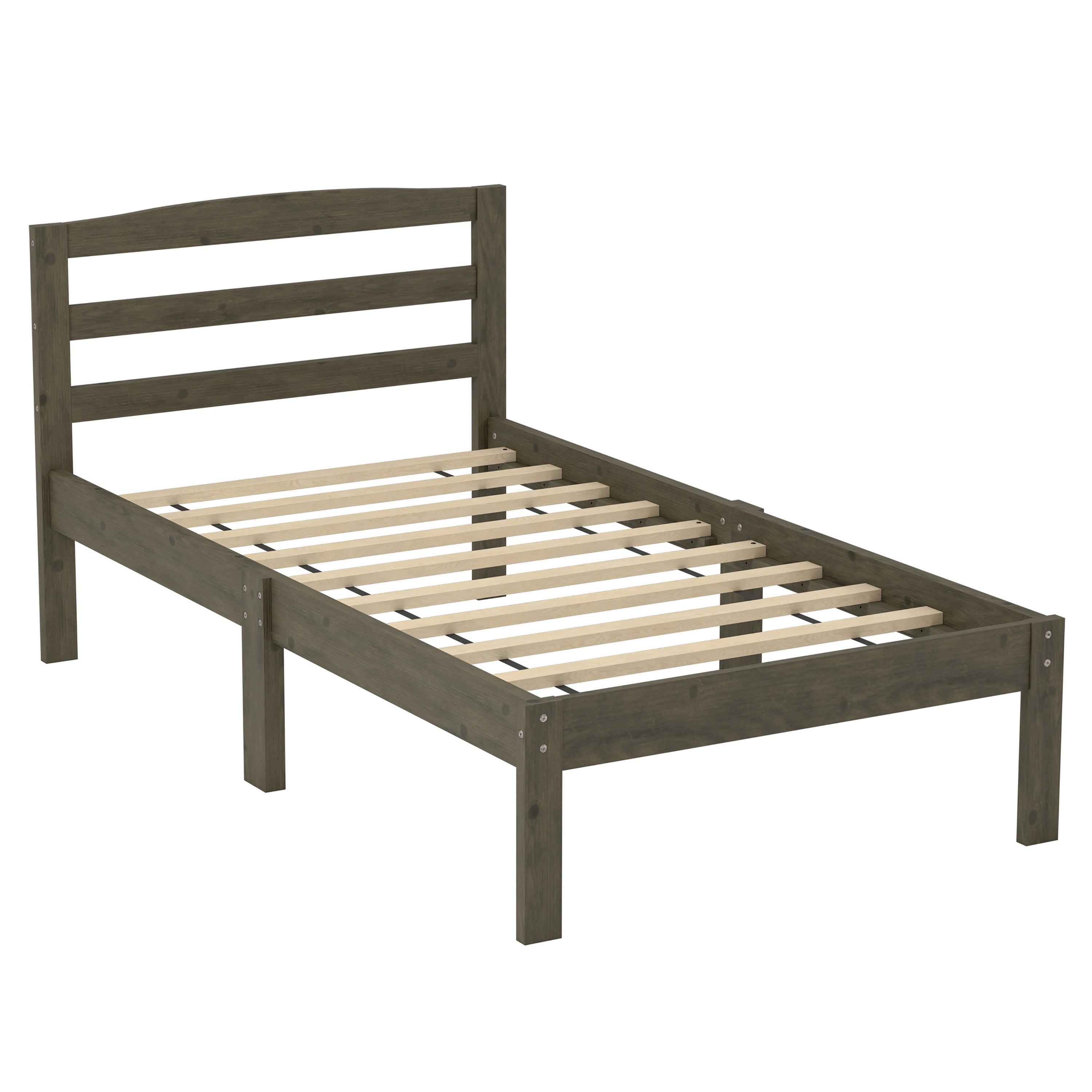 Furniture of America Knott Mattress Ready Wood Brushed Gray Twin Kids Bed
