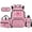 Pink Polka Dot Big Pink Bow Print, variant on Bulopur Camo Fish Print Kids Backpack Set 4 Pcs Waterproof Lightweight Kids School Bag with Lunch Bag, Pencil Case and Water Bottle Cover for Boys