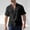 (Casual 56)Black, variant on Men's Solid Color T-Shirt Summer Short Sleeve T-Shirts Fashion Stand-up Collar Thin Breathable Casual Sports Tees Top
