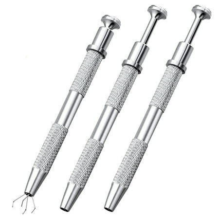 

3 Pack Stainless Steel 4-Claw Pick Up Tool 4 Prongs Grabber