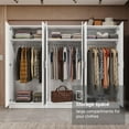 thumbnail image 6 of Madesa 6 Doors Storage Cabinet with Ample Shelves Space 94 Inch Utility Armoire Closet Entryway and Bedroom Organization Unit - White, 6 of 10