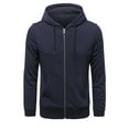 thumbnail image 5 of Aayomet Hoodies for Men with Zipper Men's Fleece Full Zip Hoodie Jacket (Navy,XL), 5 of 5