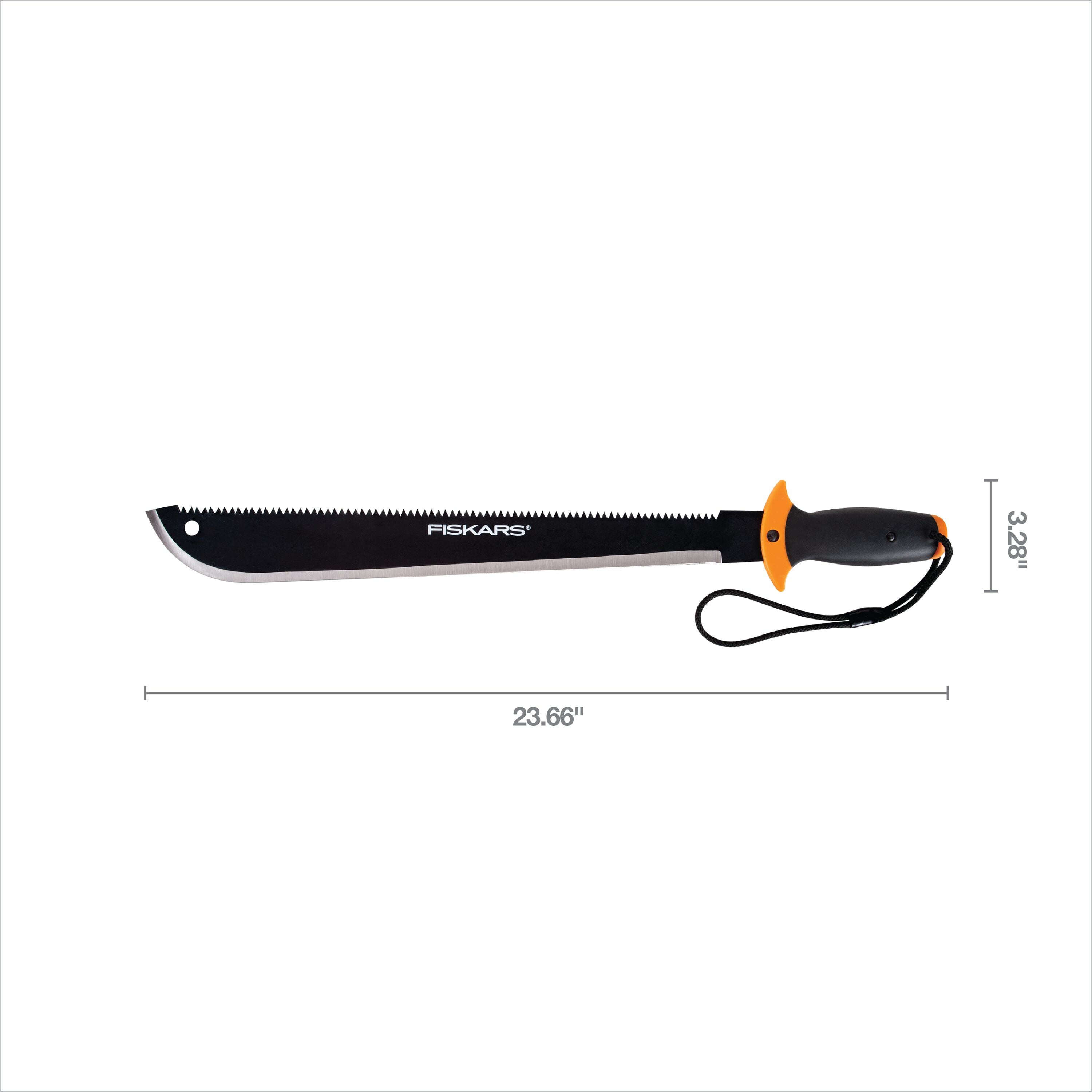 Fiskars 18 inch Tempered Steel Machete Saw, Black