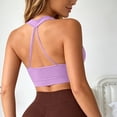 thumbnail image 4 of Sports Bras for Women Racerback Running Yoga Sports Bras Full Coverage Bras Purple Sports Bras for Women Size S-2XL, 4 of 5