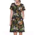 thumbnail image 1 of Disketp Farm Animals 2 para Vestido de Manga Corta para Mujeres, Vestidos de Verano para Mujeres, Casual y Holgado para la Playa, 1 of 6