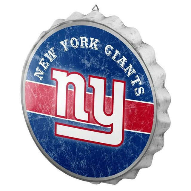 Forever Collectibles 9141884272 New York Giants Sign Bottle Cap Style Distressed