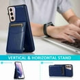thumbnail image 5 of Dteck Back Wallet Phone Case for Samsung Galaxy S21 Plus 4G 5G with ID & Credit Card Holder Slots Pockets Wallet Back Cover Stand Flip Folio Leather Cell Cases Women Men, Darkblue, 5 of 8