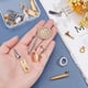thumbnail image 2 of Postes para pendientes de 5 formas con tuerca, 20 piezas de aretes hipoalergénicos de 0,8 mm, componentes de acero inoxidable para aretes, aretes de formas mixtas, 2 of 8