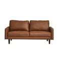 thumbnail image 6 of Pemberley Row Faux Leather Brown Sofa Rectangular Modern 70" Unassembled, 6 of 13