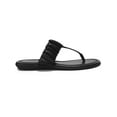 thumbnail image 2 of AEROSOLES Womens Black Padded Ruched Cady Round Toe Wedge Slip On Thong Sandals 6.5, 2 of 3