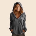 thumbnail image 3 of Dalix Heartly Ghost Embroidered Fleece Zip Hoodie Cold Fall Winter Women in Shadow L Large, 3 of 5