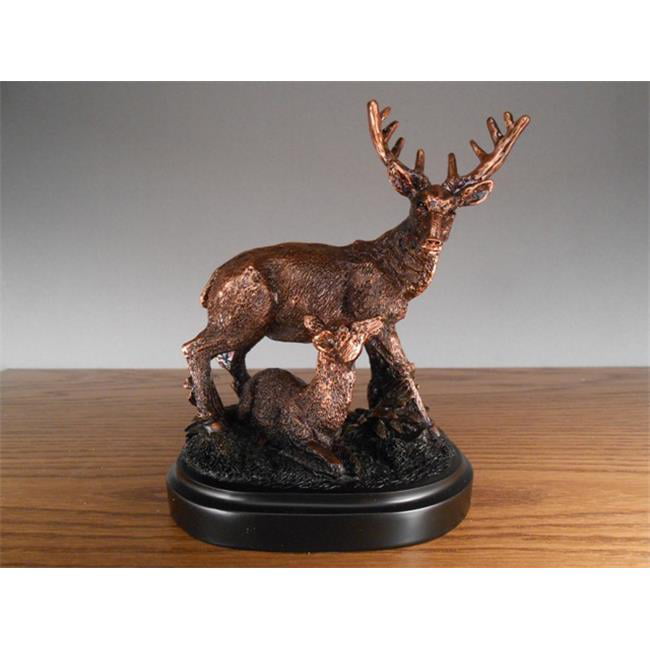 bonsai figurine miniature hot cast bronze wildlife sculpture Standing stag 