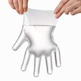 thumbnail image 2 of PE Glove Plastic Clear Disposable Gloves for Food Cleaning Catering Beauty 100 PCS, 2 of 8
