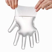 PE Glove Plastic Clear Disposable Gloves for Food Cleaning Catering Beauty 100 PCS