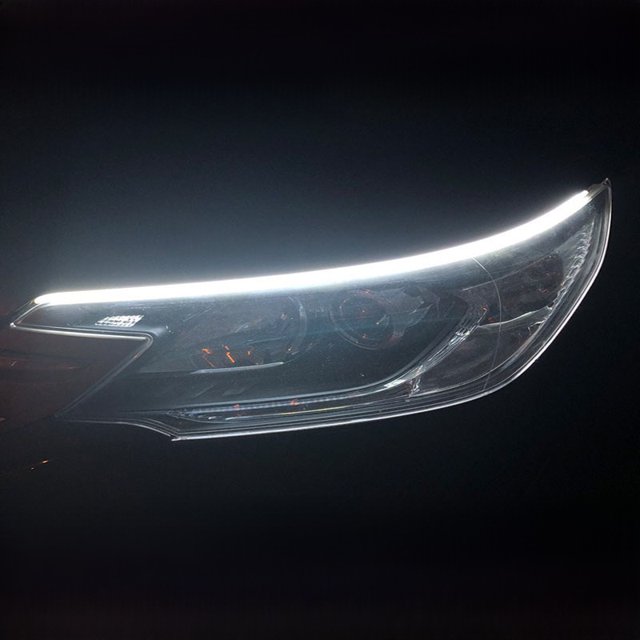 Señal de giro de agua corriente para automóvil, luz de circulación diurna modificada universal para automóvil, barra guía de luz de escaneo, señal de giro de serpentina LED
